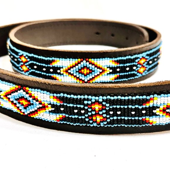 Zinj Accessories Zinj African Made Leather Bead Belt Poshmark